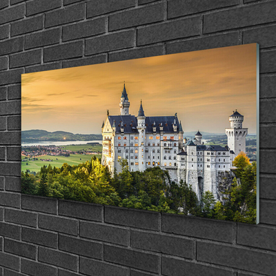 Glasbilder Schloss Landschaft