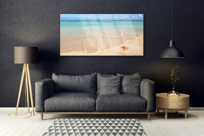 Glasbilder Meer Strand Seestern Landschaft