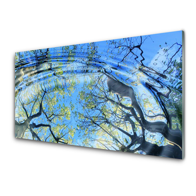 Glasbilder Wasser Bäume Kunst
