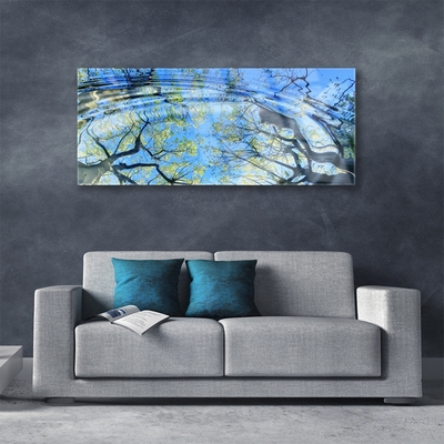 Glasbilder Wasser Bäume Kunst