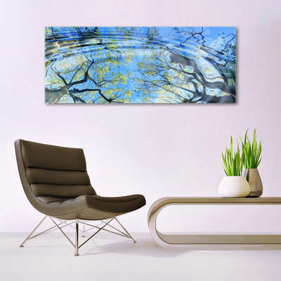 Glasbilder Wasser Bäume Kunst