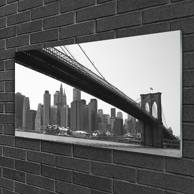 Glasbilder Brücke Stadt Architektur