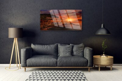 Glasbilder Meer Stadt Sonne Landschaft