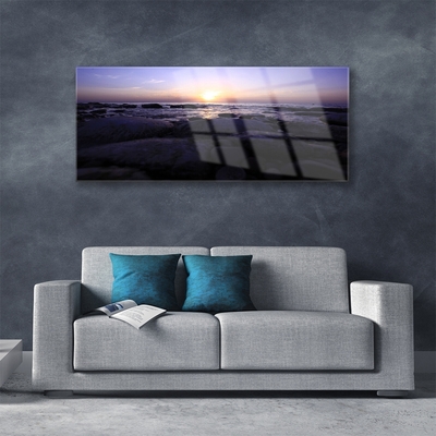 Glasbilder Steine Meer Landschaft