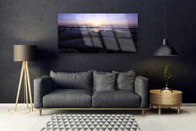 Glasbilder Steine Meer Landschaft