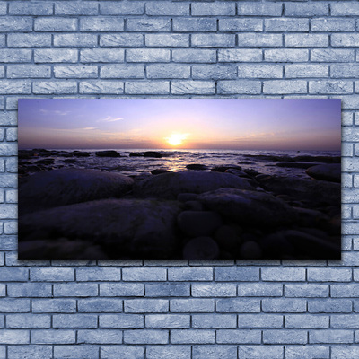 Glasbilder Steine Meer Landschaft
