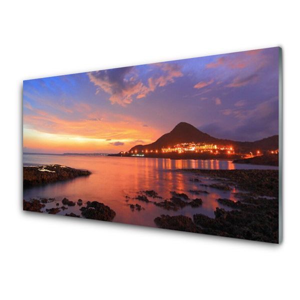 Glasbilder Steine Meer Landschaft