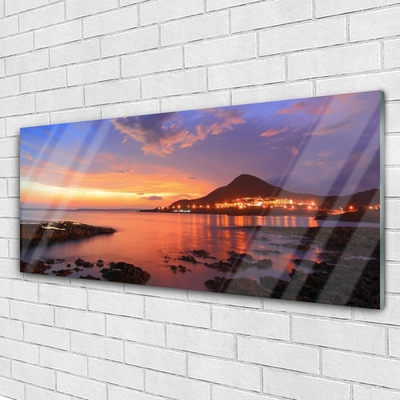 Glasbilder Steine Meer Landschaft