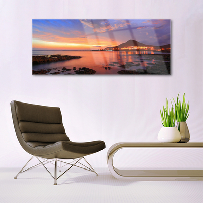 Glasbilder Steine Meer Landschaft