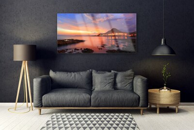 Glasbilder Steine Meer Landschaft
