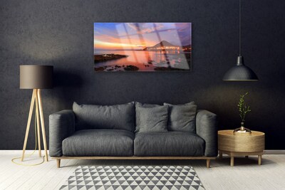 Glasbilder Steine Meer Landschaft