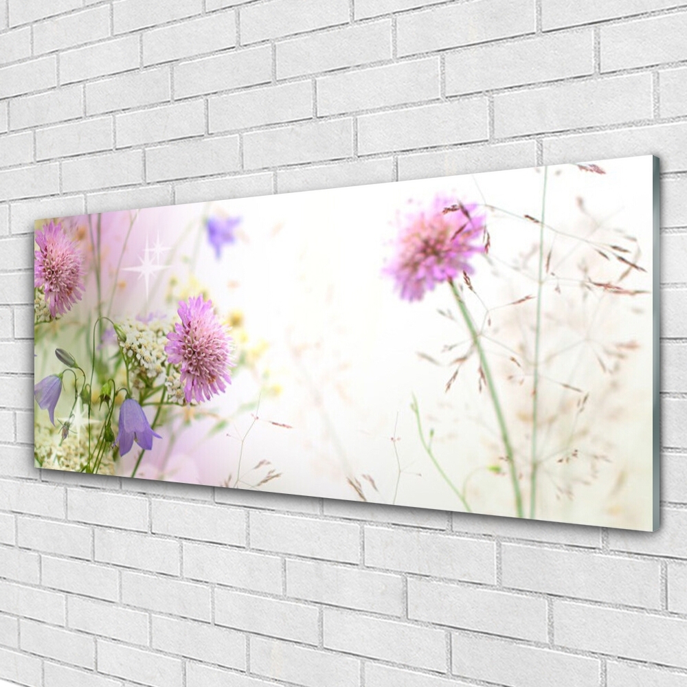 Tulup Wandbilder Glasbilder Dekobild 125x50 Blätter Pflanzen 