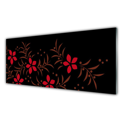 Glasbilder Blumen Kunst