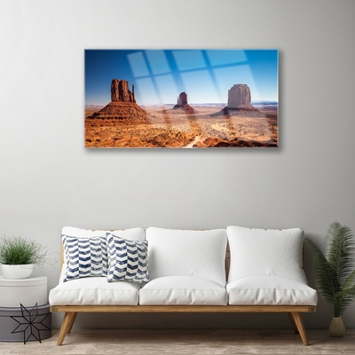 Druck auf Glas Wüste Landschaft