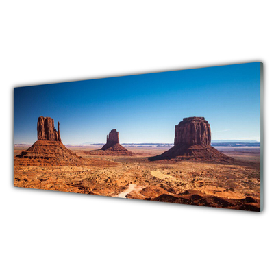 Druck auf Glas Wüste Landschaft