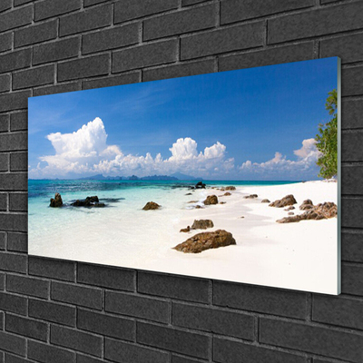 Druck auf Glas Strand Steine Landschaft