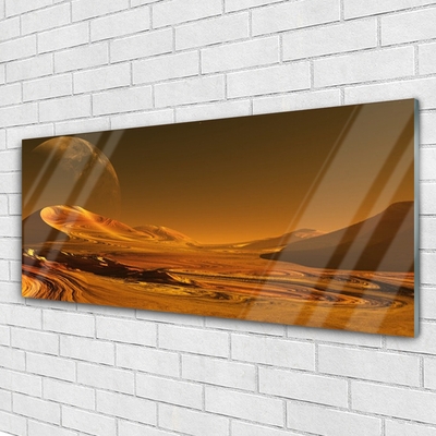Druck auf Glas Wüste Landschaft