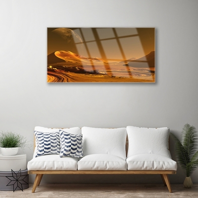 Druck auf Glas Wüste Landschaft