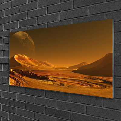 Druck auf Glas Wüste Landschaft