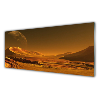 Druck auf Glas Wüste Landschaft