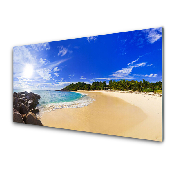 Druck auf Glas Sonne Meer Strand Landschaft