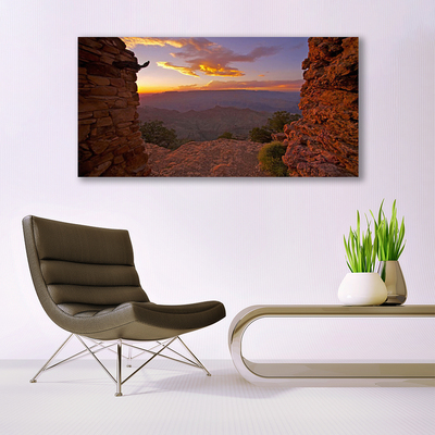 Druck auf Glas Felsen Landschaft