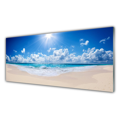 Druck auf Glas Strand Meer Sonne Landschaft
