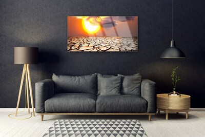 Druck auf Glas Sonne Wüste Landschaft