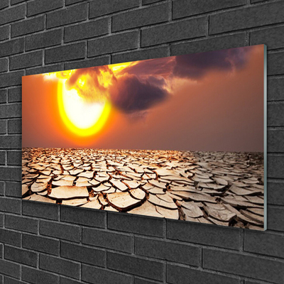 Druck auf Glas Sonne Wüste Landschaft