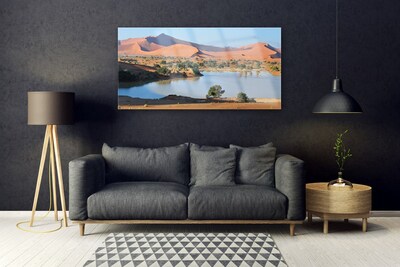 Druck auf Glas Bucht Wüste Landschaft