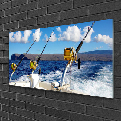 Druck auf Glas Angeln Meer Landschaft