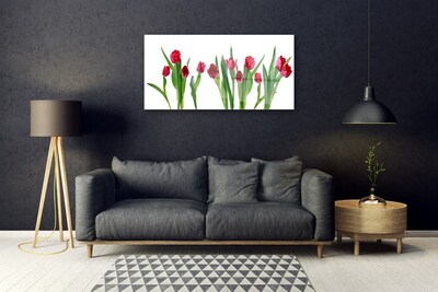 Druck auf Glas Tulpen Pflanzen