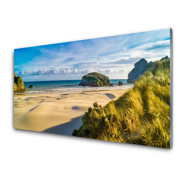 Druck auf Glas Strand Felsen Landschaft