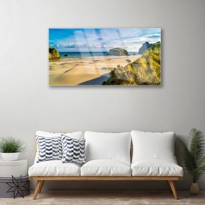 Druck auf Glas Strand Felsen Landschaft