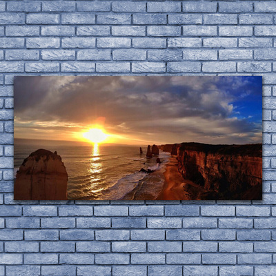 Druck auf Glas Meer Sonne Landschaft