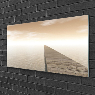 Druck auf Glas Meer Brücker Architektur