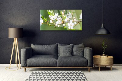 Druck auf Glas Zweige Blumen Pflanzen