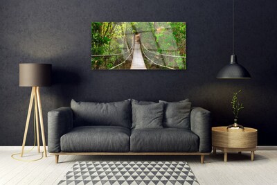 Druck auf Glas Brücke Wald Natur