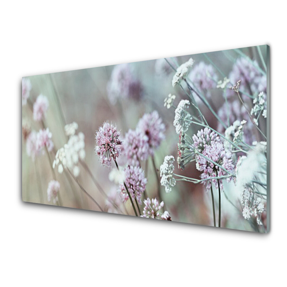 Tulup Glasbilder Wandbild Dekobild 100x50 Blumen Pflanzen 