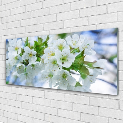 Druck auf Glas Blumen Blätter Pflanzen