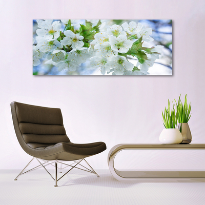 Druck auf Glas Blumen Blätter Pflanzen