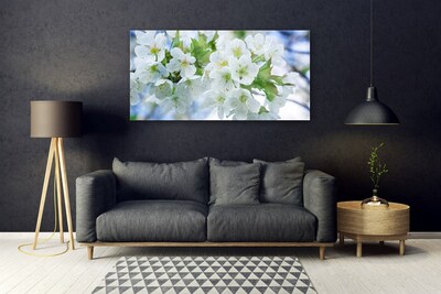 Druck auf Glas Blumen Blätter Pflanzen