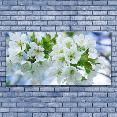 Druck auf Glas Blumen Blätter Pflanzen