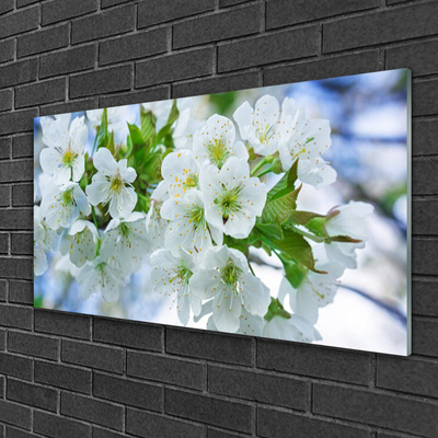 Druck auf Glas Blumen Blätter Pflanzen