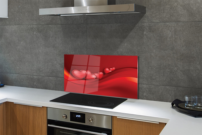 Küchenrückwand spritzschutz Hintergrund rotes herz