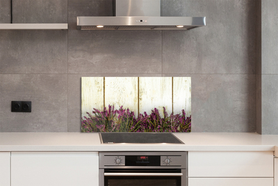 Küchenrückwand spritzschutz Platten lila blüten
