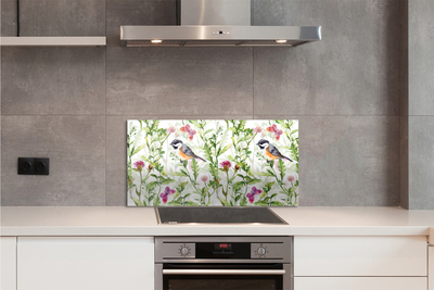 Küchenrückwand spritzschutz Vogel gemalt auf dem rasen