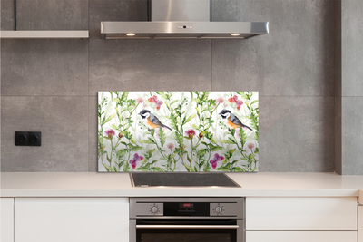 Küchenrückwand spritzschutz Vogel gemalt auf dem rasen