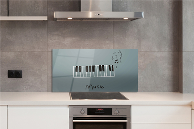 Küchenrückwand spritzschutz Klaviernoten