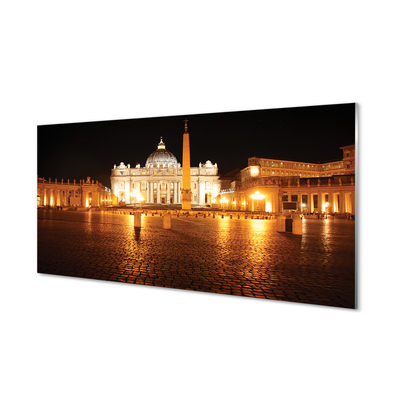 Küchenrückwand spritzschutz Rom basilica square nacht